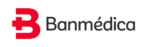 Banmédica logo with a red stylized B and gray Banmédica wordmark